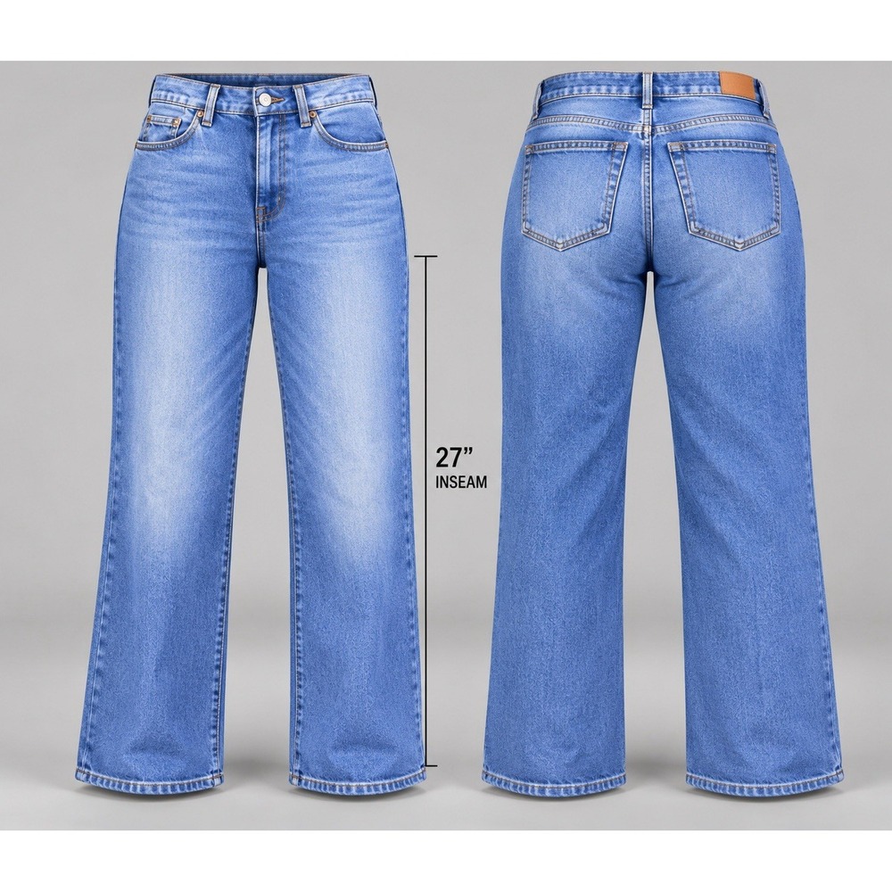 Madewell Kick Out Jeans 27x27 Mid Rise  Coastal Cowgirl Demi Bootcut 90s Classic
